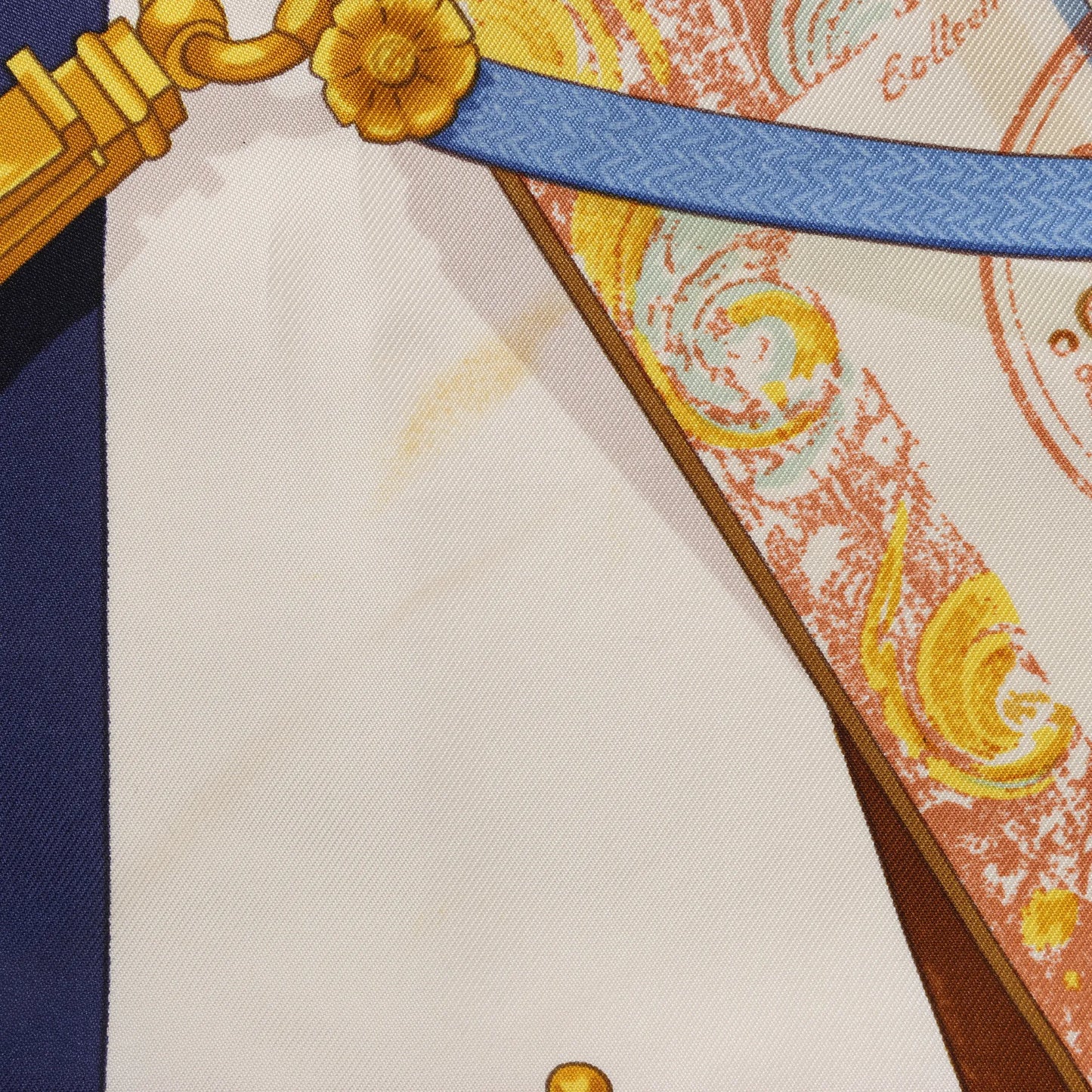 Hermès Carré 90 „Memoire d'Hermes“ Seidentaschentuch in Marineblau