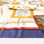 Hermès Carré 90 "Memoire d'Hermes" Silk handkerchief in Navy Blue