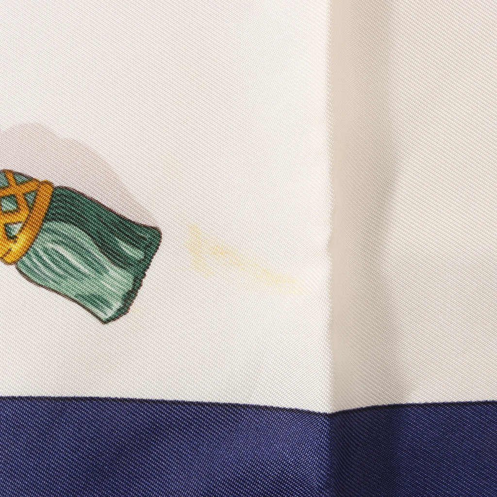 Hermès Carré 90 "Memoire d'Hermes" Silk handkerchief in Navy Blue