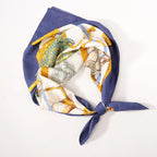 Hermès Carré 90 "Memoire d'Hermes" Silk handkerchief in Navy Blue