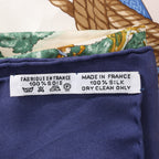 Hermès Carré 90 "Memoire d'Hermes" Silk handkerchief in Navy Blue