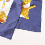 Hermès Carré 90 "Memoire d'Hermes" Silk handkerchief in Navy Blue