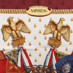 Hermès Carré 90 "NAPOLEON" Silk handkerchief in Burgundy