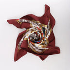 Hermès Carré 90 "NAPOLEON" Silk handkerchief in Burgundy