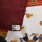 Hermès Carré 90 "NAPOLEON" Silk handkerchief in Burgundy