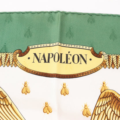 Hermès Carré 90 "NAPOLEON" Silk handkerchief in Green