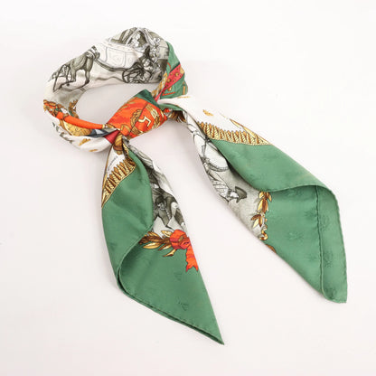 Hermès Carré 90 "NAPOLEON" Silk handkerchief in Green