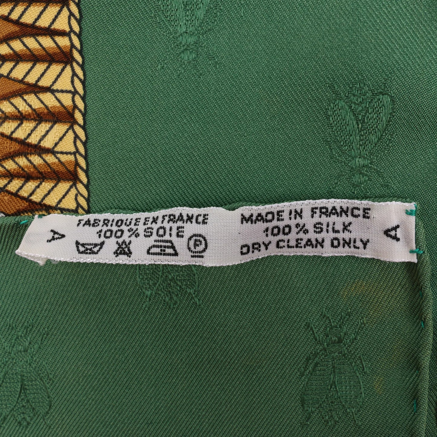 Hermès Carré 90 "NAPOLEON" Silk handkerchief in Green