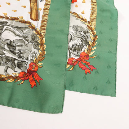 Hermès Carré 90 "NAPOLEON" Silk handkerchief in Green