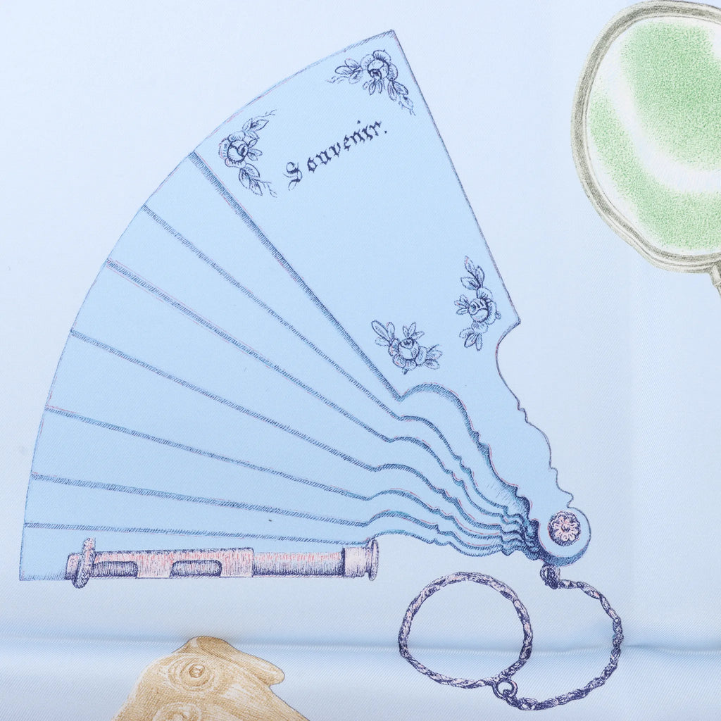 Hermès Carré 90 "Nous Sommes Inséparables" Silk handkerchief in Blue