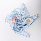 Hermès Carré 90 "Nous Sommes Inséparables" Silk handkerchief in Blue