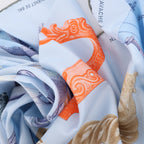 Hermès Carré 90 "Nous Sommes Inséparables" Silk handkerchief in Blue