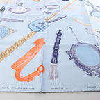 Hermès Carré 90 "Nous Sommes Inséparables" Silk handkerchief in Blue