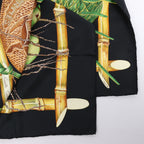 Hermès Carré 90 "Nouvelle Coledonie" Silk handkerchief in Black x Green