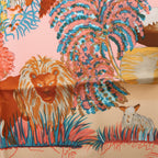 Hermès Carré 90 "Nuba Mountain" Silk handkerchief in Orange