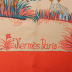 Hermès Carré 90 "Nuba Mountain" Silk handkerchief in Orange