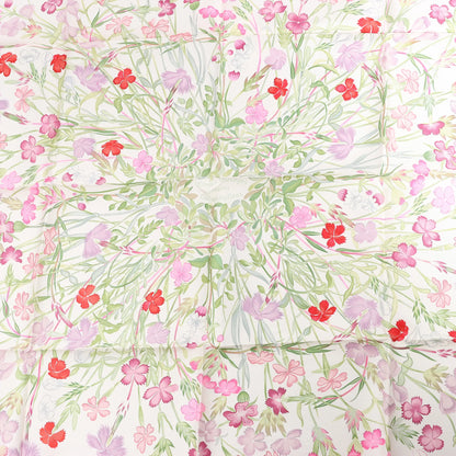 Hermès Carré 90 "OEillets sauvages et autres" Silk handkerchief in Green