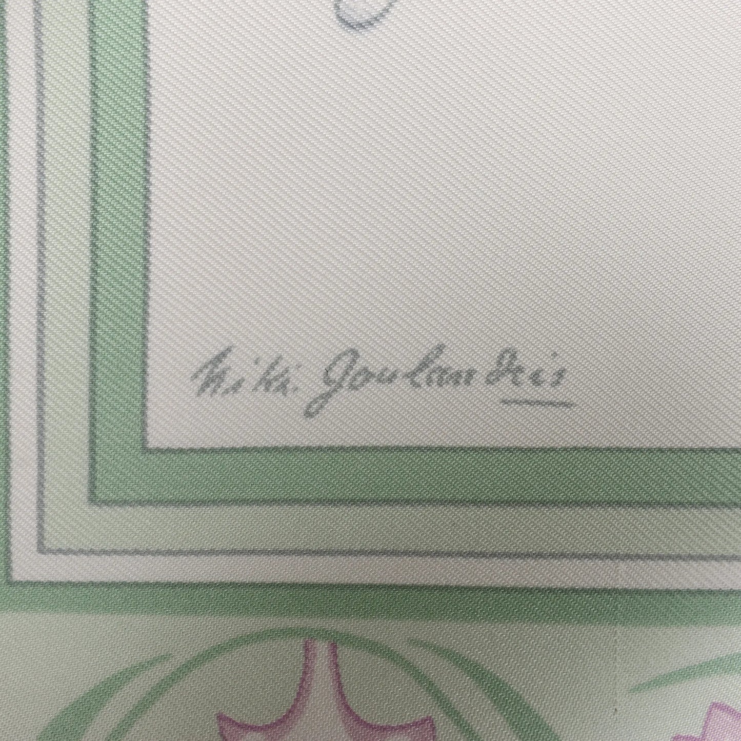 Hermès Carré 90 "OEillets sauvages et autres" Silk handkerchief in Green