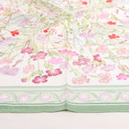 Hermès Carré 90 "OEillets sauvages et autres Caryophyllees" Silk handkerchief in Green