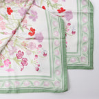 Hermès Carré 90 "OEillets sauvages" Silk handkerchief in Green