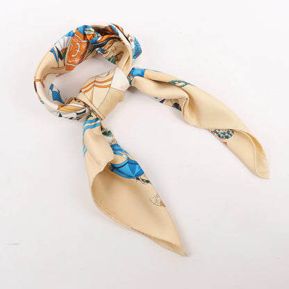 Hermès Carré 90 "OMBRELLES ET PARAPLUIES" Silk handkerchief in Beige