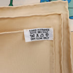 Hermès Carré 90 "OMBRELLES ET PARAPLUIES" Silk handkerchief in Beige