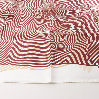 Hermès Carré 90 "ONDE DE CHIC" Silk handkerchief in Burgundy