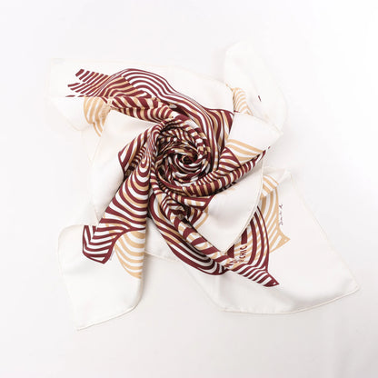 Hermès Carré 90 "ONDE DE CHIC" Silk handkerchief in Burgundy