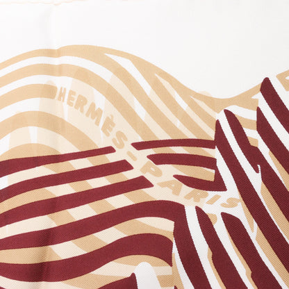 Hermès Carré 90 "ONDE DE CHIC" Silk handkerchief in Burgundy