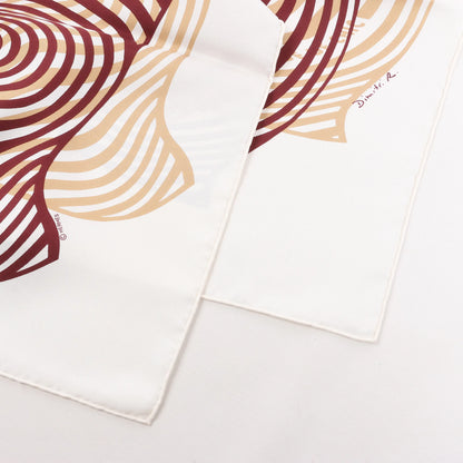 Hermès Carré 90 "ONDE DE CHIC" Silk handkerchief in Burgundy