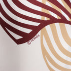 Hermès Carré 90 "ONDE DE CHIC" Silk handkerchief in Burgundy
