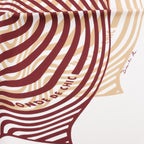 Hermès Carré 90 "ONDE DE CHIC" Silk handkerchief in Burgundy