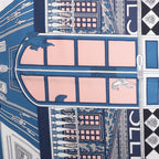 Hermès Carré 90 "Objets de Curiosite" Silk handkerchief in Blue x Gray