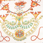 Hermès Carré 90 "PARURES DES SABLES" Silk handkerchief in Orange