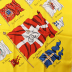 Hermès Carré 90 "PAVOIS" 100% Silk Scarf in Yellow