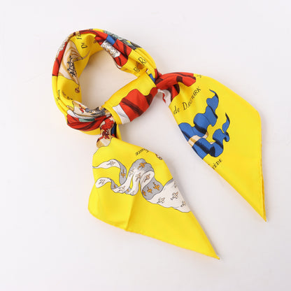 Hermès Carré 90 "PAVOIS" 100% Silk Scarf in Yellow
