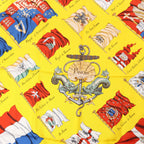 Hermès Carré 90 "PAVOIS" 100% Silk Scarf in Yellow