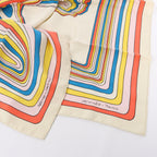 Hermès Carré 90 "PEGASE" 100% Silk Scarf in Beige and Multicolor