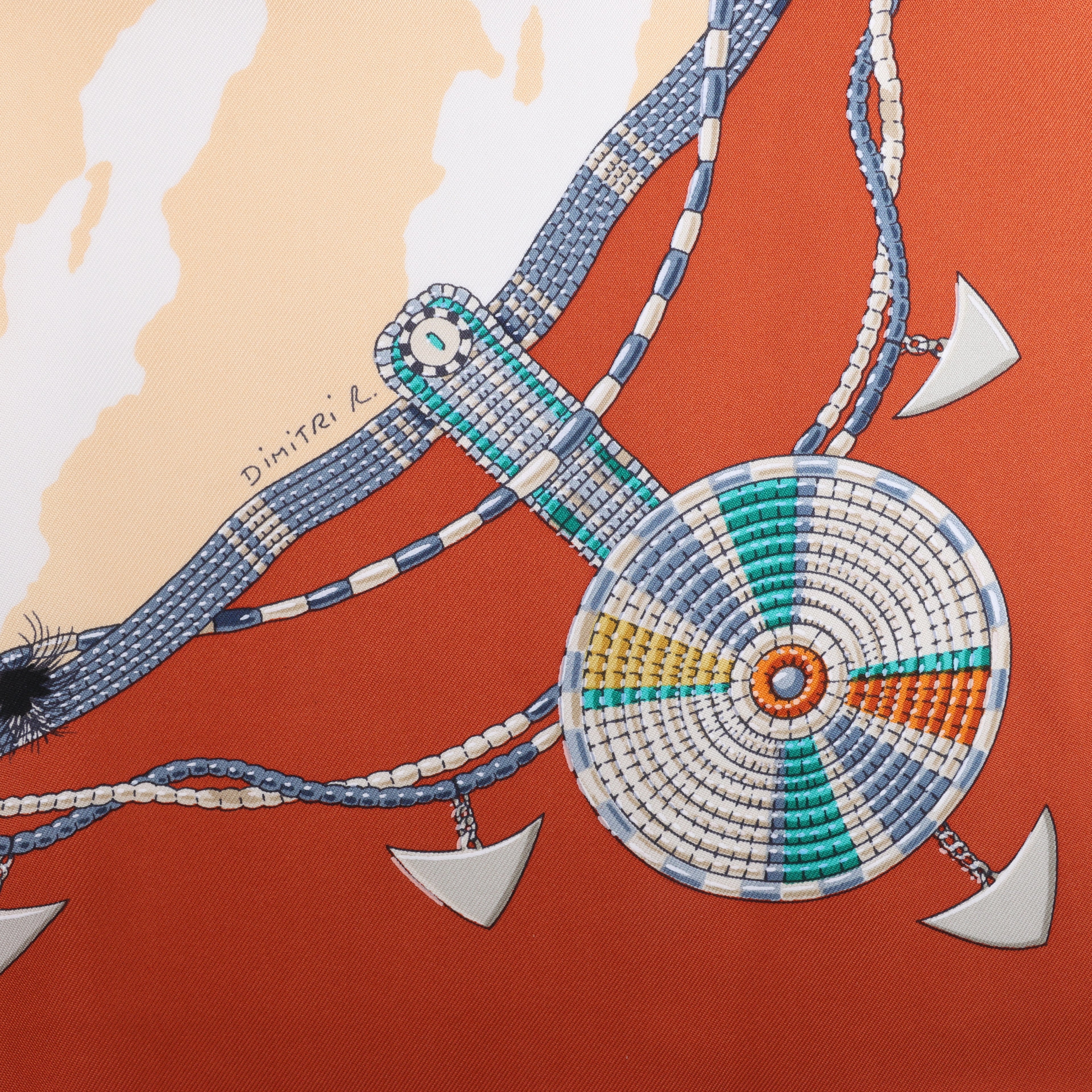 Hermès Pañuelo de Seda Carré 90 "Novias De Gala"