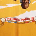 Hermès Carré 90 "PERLES DU KENYA" Silk handkerchief in Orange