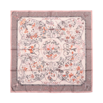 Hermès Carré 90 "PIERRES d' ORIENT et d' OCCIDENT" Silk handkerchief in Pink