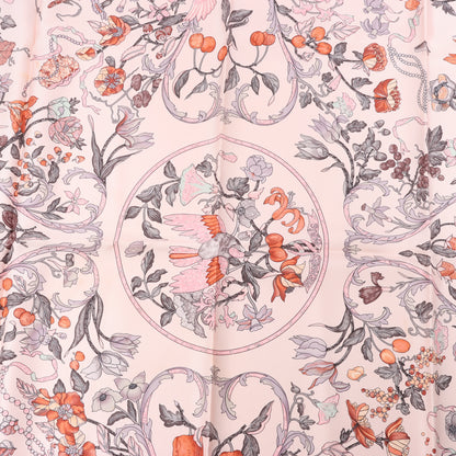 Hermès Carré 90 "PIERRES d' ORIENT et d' OCCIDENT" Silk handkerchief in Pink