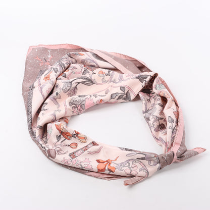 Hermès Carré 90 "PIERRES d' ORIENT et d' OCCIDENT" Silk handkerchief in Pink