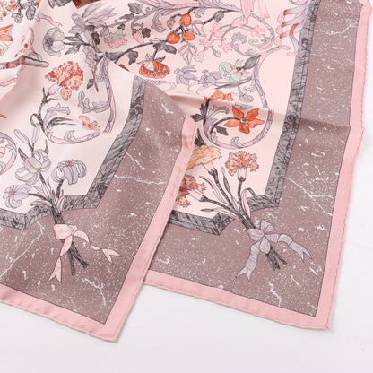 Hermès Carré 90 "PIERRES d' ORIENT et d' OCCIDENT" Silk handkerchief in Pink
