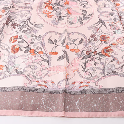 Hermès Carré 90 "PIERRES d' ORIENT et d' OCCIDENT" Silk handkerchief in Pink
