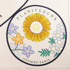 Hermès Carré 90 "PLANIFLEURS" Silk handkerchief in Ecru