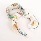 Hermès Carré 90 "PLANIFLEURS" Silk handkerchief in Ecru