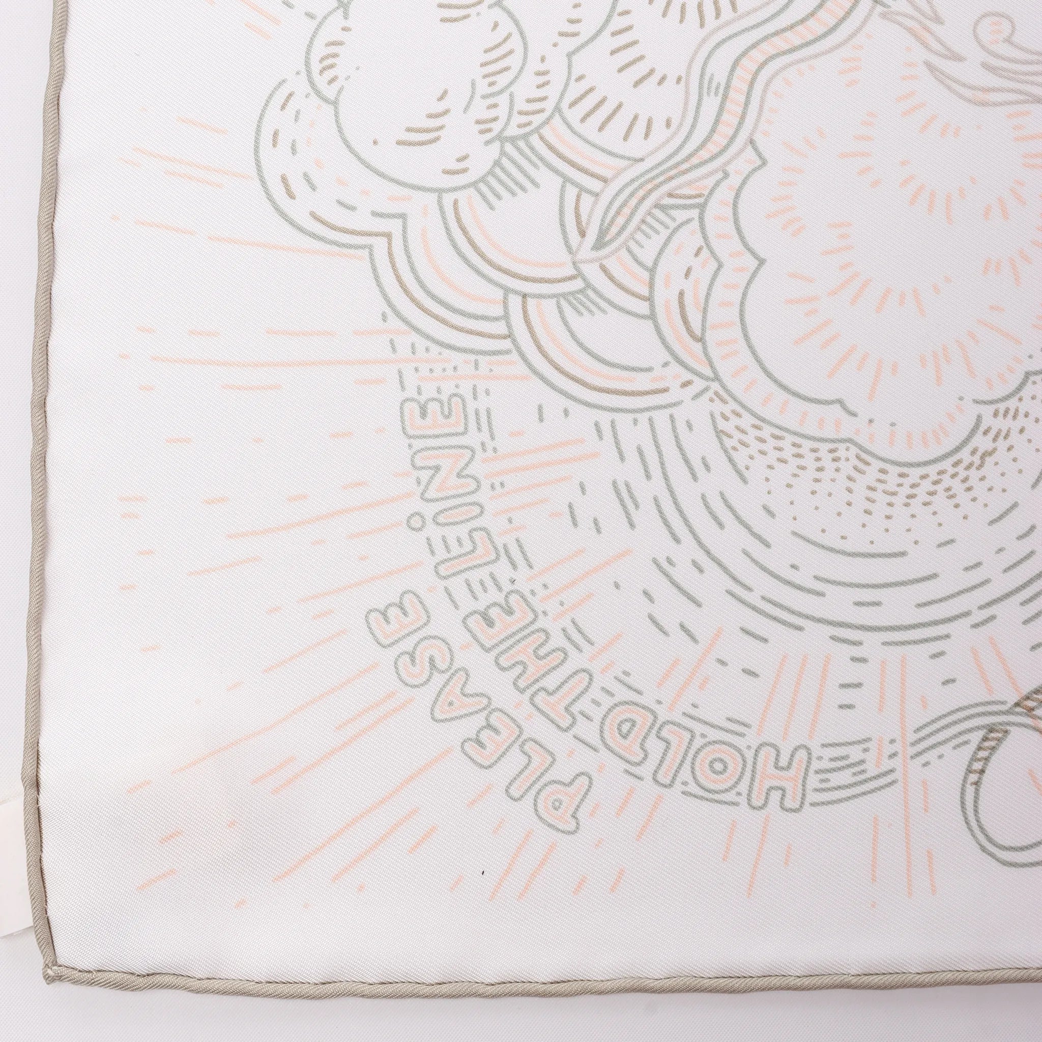 Hermès Carré 90 " PLEASE HOLD THE LINE" Silk handkerchief in White