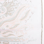Hermès Carré 90 " PLEASE HOLD THE LINE" Silk handkerchief in White