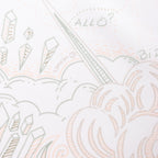 Hermès Carré 90 " PLEASE HOLD THE LINE" Silk handkerchief in White